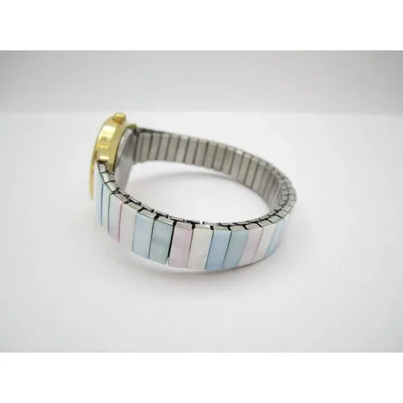 Women Lafayette MOP Quartz Colors Analog 27mm Round Watch (H544) "New Battery"